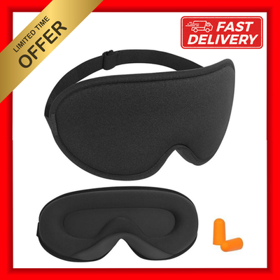 #ad MZOO 3D Sleep Eye Mask Zero Pressure Side Sleeper Friendly Men Women $8.92