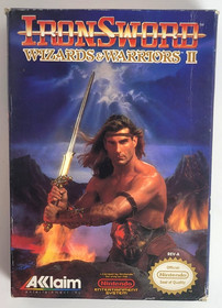 IronSword: Wizards & Warriors II (NES, 1989) CIB Completo | Testato | Acclamato
