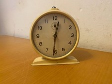 vintage Wecker Uhr Tischuhr zum Aufziehen 50er 60er Jahre Foreig (7B)
