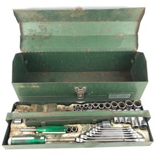 Vintage S-k Wayne 17 Tool Box Tray Socket Set Sae Metric Extension Wrench Set Vintage S-k Wayne 17 Tool Box Tray Socket Set Sae Metric Extension Wrench Set