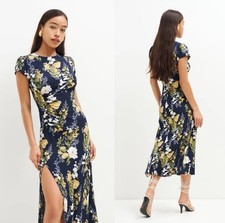 Reformation Frasier Short Sleeve Midi Dress in Graciella Floral Print, Size 10