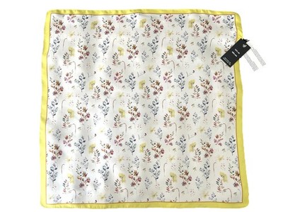 NWT Larioseta Como Barbieri Italian Floral  100% Silk Scarf 20 Made In Italy NEW