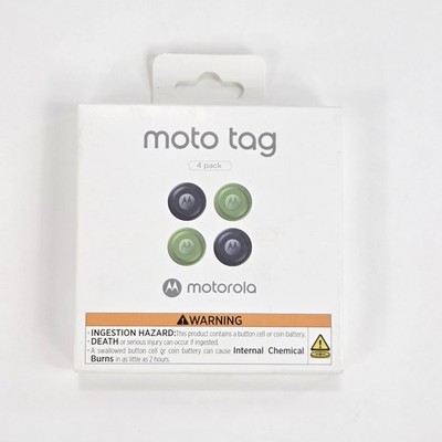 Motorola Moto Tag 4-Pack Bluetooth Tracker - Google Find My Device Compatible