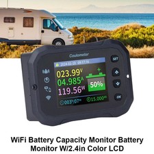 WiFi Batteriekapazit&auml;t Monitor Batteriemonitor mit 2,4 Zoll Farb-LCD DE-T