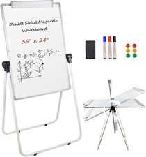 Vertical Whiteboard - 36 x 24 inch Dual-sided Magnetic Dry Erasable Whiteboard