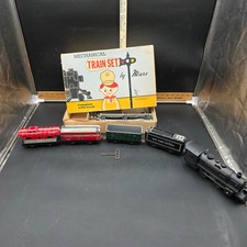 Vintage MARX Mechanical Tin Litho Train Set No. 453 w/ Original Box Key