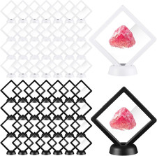 60 Pcs 3D Floating Display Case PE Film Jewelry Storage Box Coins Display Frame