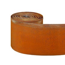 Corten Steel Metal Lawn Edging 5 Metre (16.5ft), Roll, Pre-Rusted 5M, RUST 