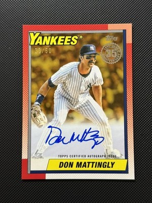 2025 Topps Update Don Mattingly 90AU-DM 1990 35th Anniversary Yankees Auto /50 