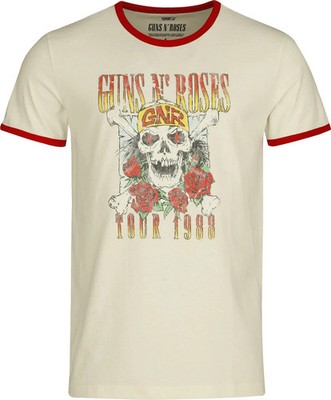 Guns N' Roses Ringershirt Unisex Tour 1988 altweiß Band-Merch, Bands