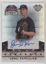 2015 Panini Stars and Stripes Longevity 6/10 James Kaprielian #48 Auto h3r