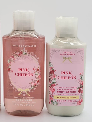 PINK CHIFFON Set Bath & Body Works BODY LOTION & BODY WASH | eBay
