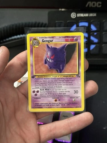 First 1st Edition Gengar 20/62 Pokemon Card TCG Fossil Non Holo