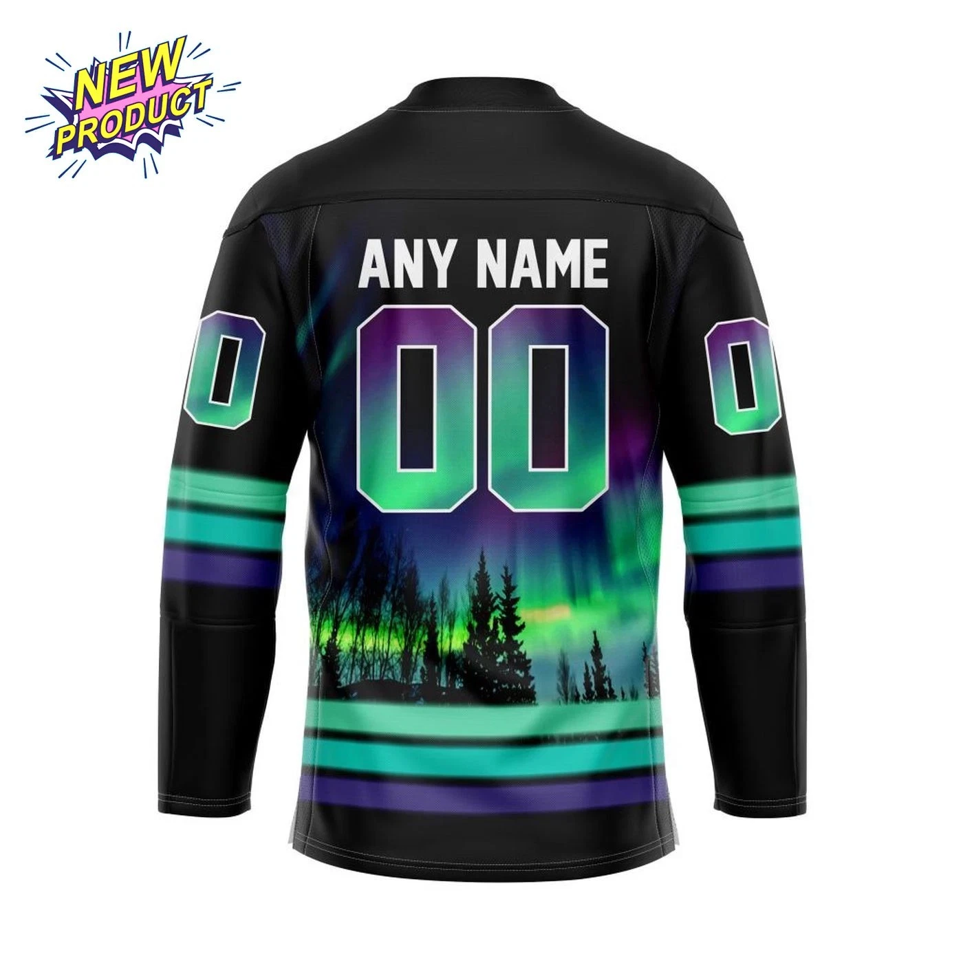 Utah Special Design With Northern Lights Lace Hockey Shirt Fullsize