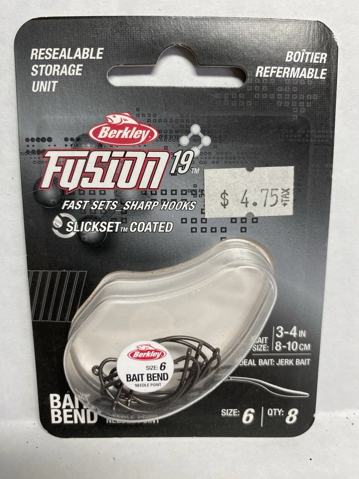 Lote de 19 ganchos Berkley Fusion Cebo Curvado, tamaño 6 y 2 (#219) Foto 2 de 4