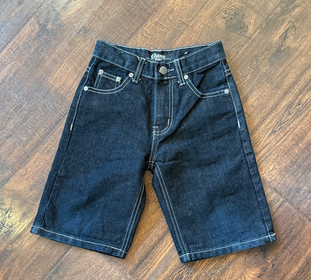 Wonder Nation Girls Knee Length Denim Shorts - Sizes 5-18 & Plus