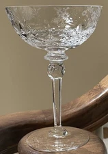 Rogaska GALLIA Crystal Tall Champagne Dessert Coupe Glass 7-1/8" LAST ONE