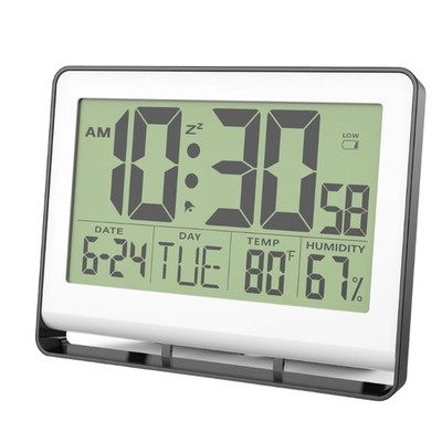 Multifunctional Alarm Clock Large Display LCD Temperature Hygrometer Backlight