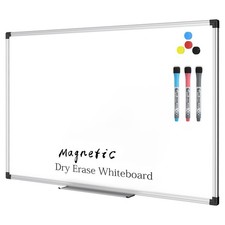 Magnetic Dry Erase Board/Whiteboard, 36 X 24 Inches Double Sided White Board,...
