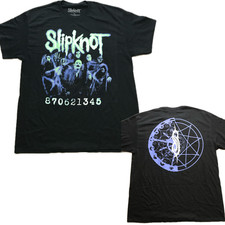 Slipknot Group Photo XL T-Shirt Official Merchandise Black Double Sided Tee