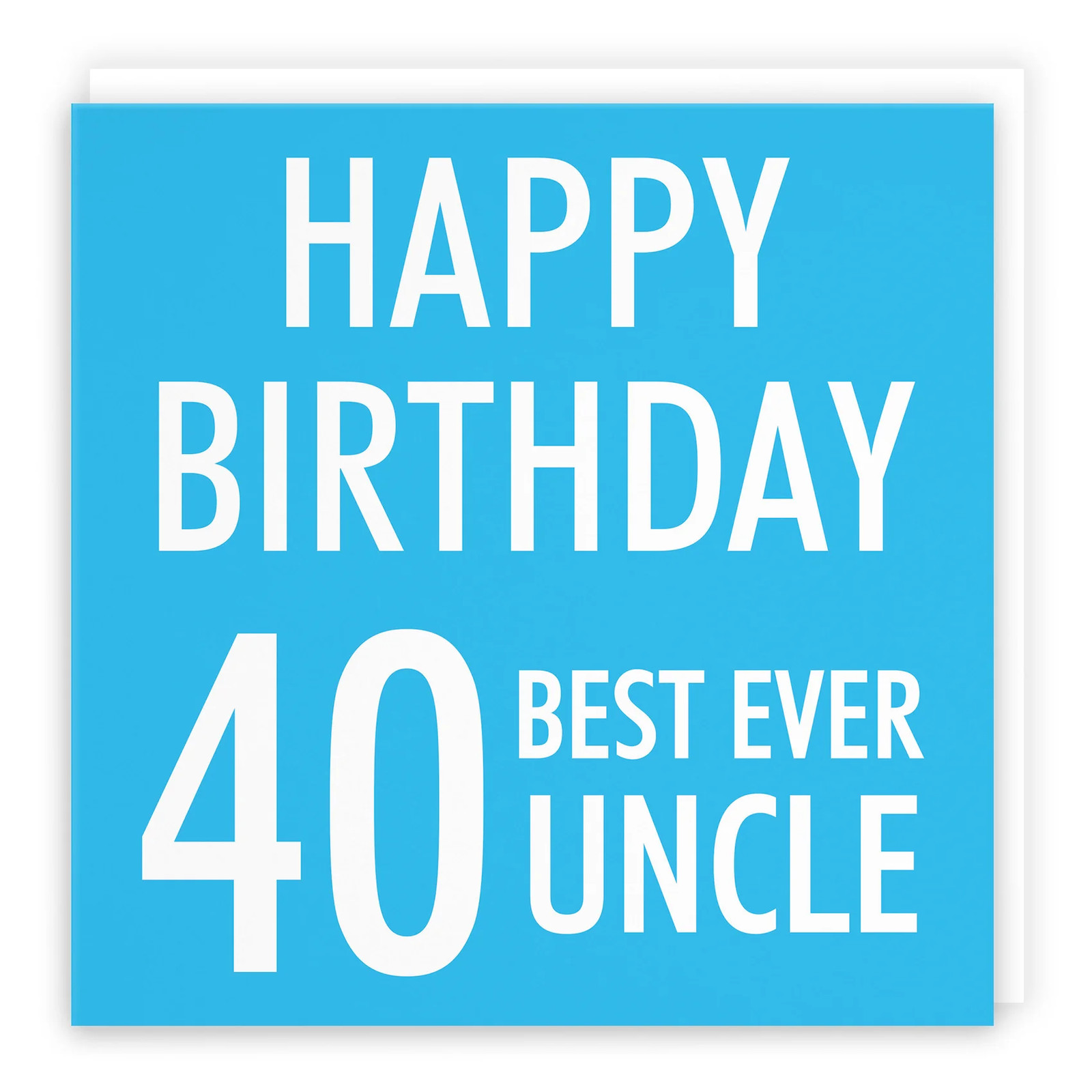 40th Uncle Birthday Card Urban Colour