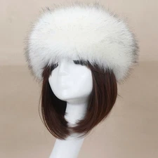Women Russian Fluffy Faux Fur Headband Hat ladies Winter Ear Flap Ski Cap Warm