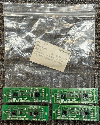 FOUR NEW SEGA ARCADE GUN PCB BOARD AROUND MONITOR #838-13145-02