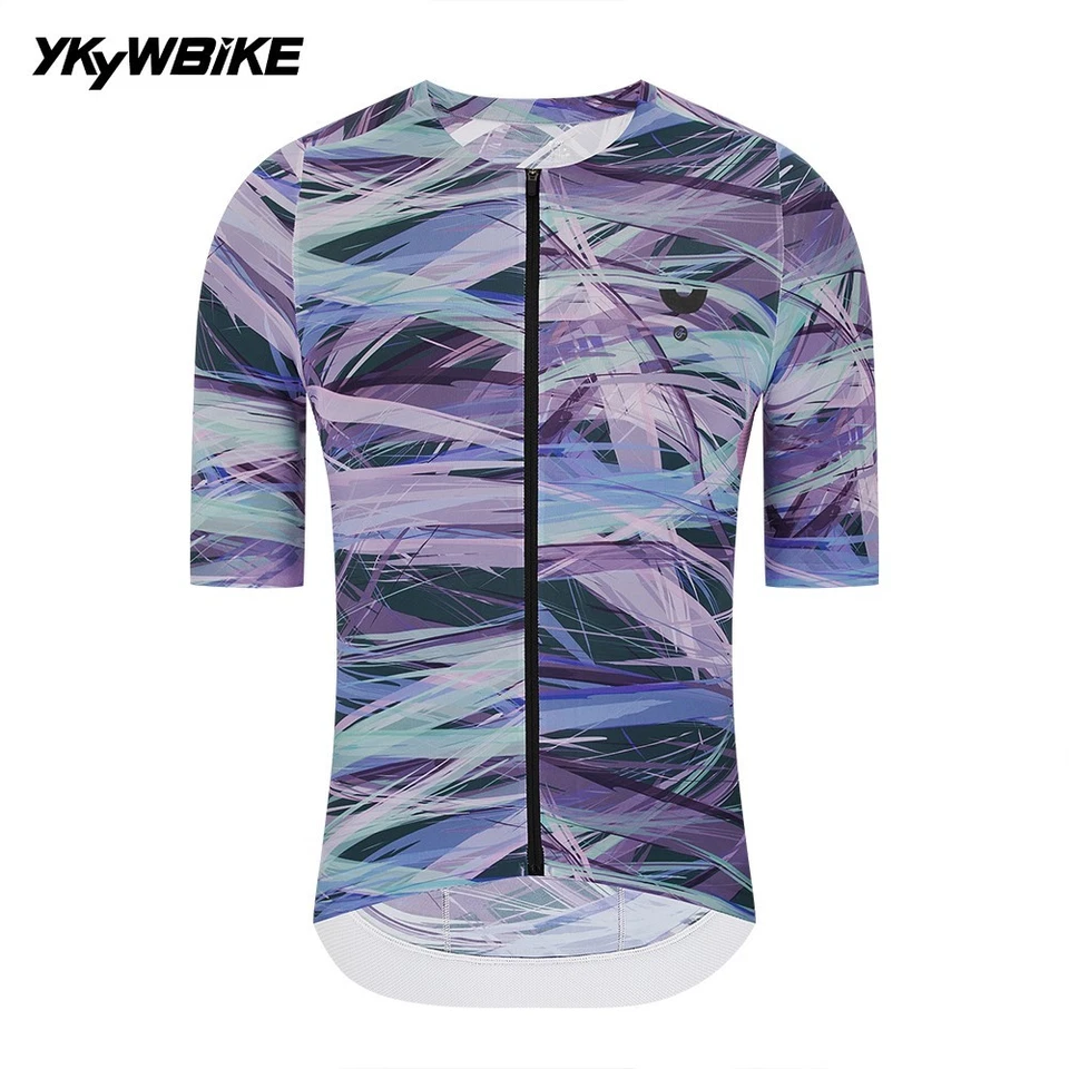 Camiseta deportiva de ciclismo de verano YKYW suave ligera transpirable MTB Maillot manga corta - Imagen 2 de 4