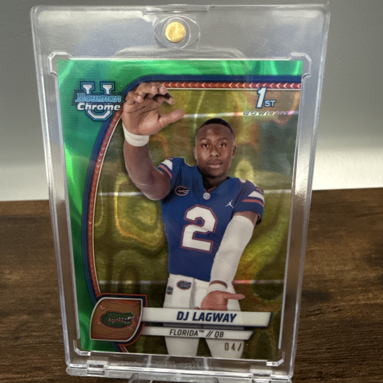 2024 Bowman University Chrome - DJ Lagway #63 Green Lava Refractor /99 (RC)