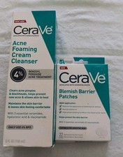 2 Pc CeraveBlemish Patches 22 count/ Acne Foaming Cleanser 5 Fl Oz BN17