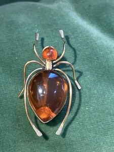 Amber Spider Brooch | eBay