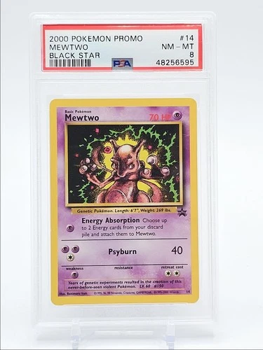 MEWTWO 2000 POKEMON BLACK STAR PROMO 14 PSA 8 Q0465