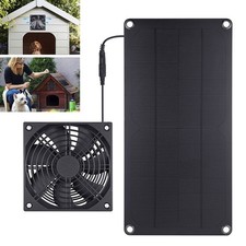 12V 10W Solar Panel Powered Fan Ventilation Fans for Greenhouse Camping Sheds