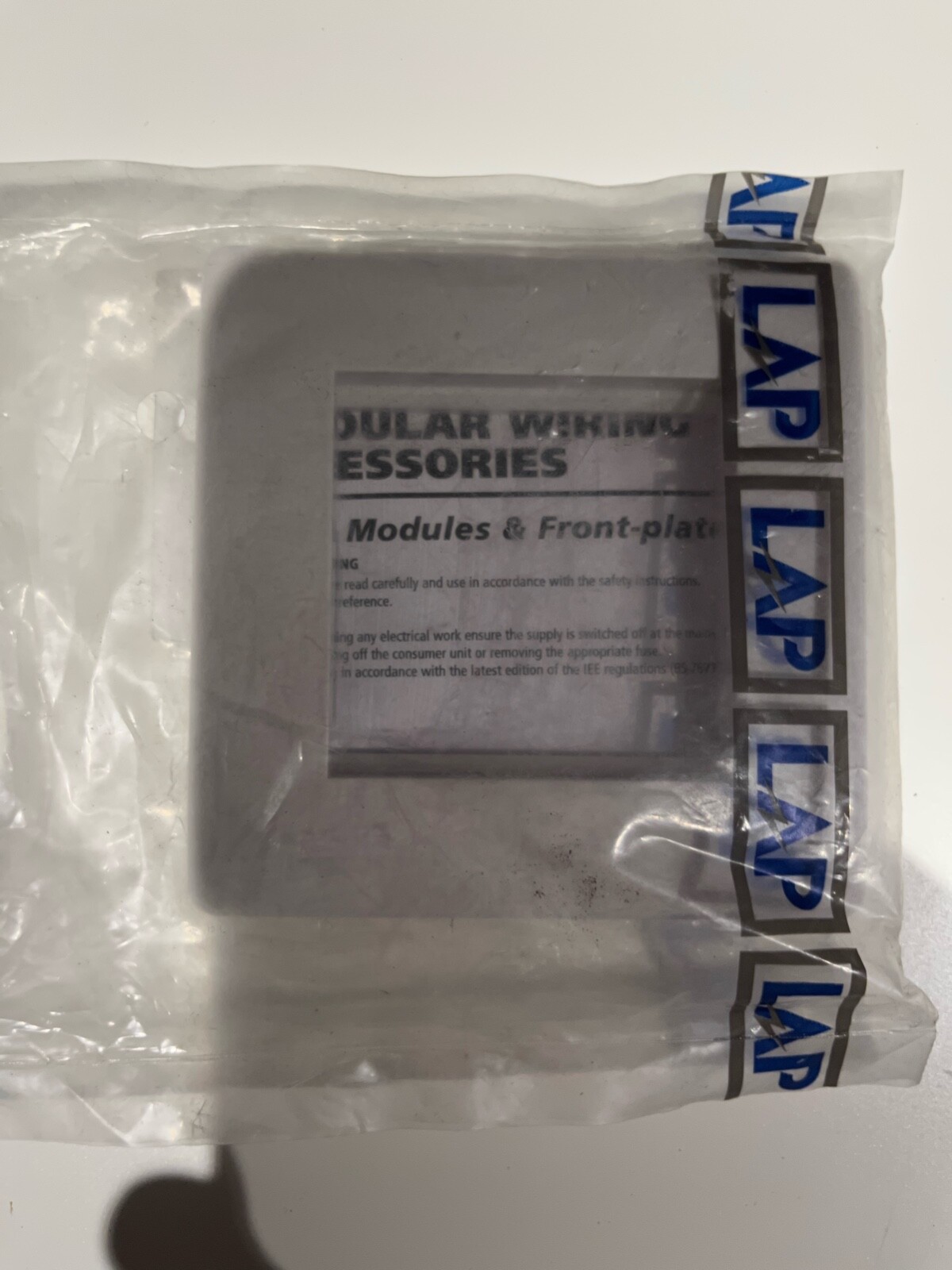 Lap 1G 2 Modular Face Plate - White