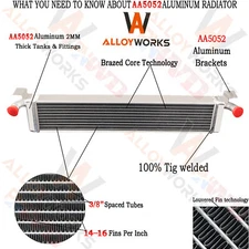2 Row Aluminum Radiator For Kitfox w/Rotax 532/582 618 670 2-stroke engine