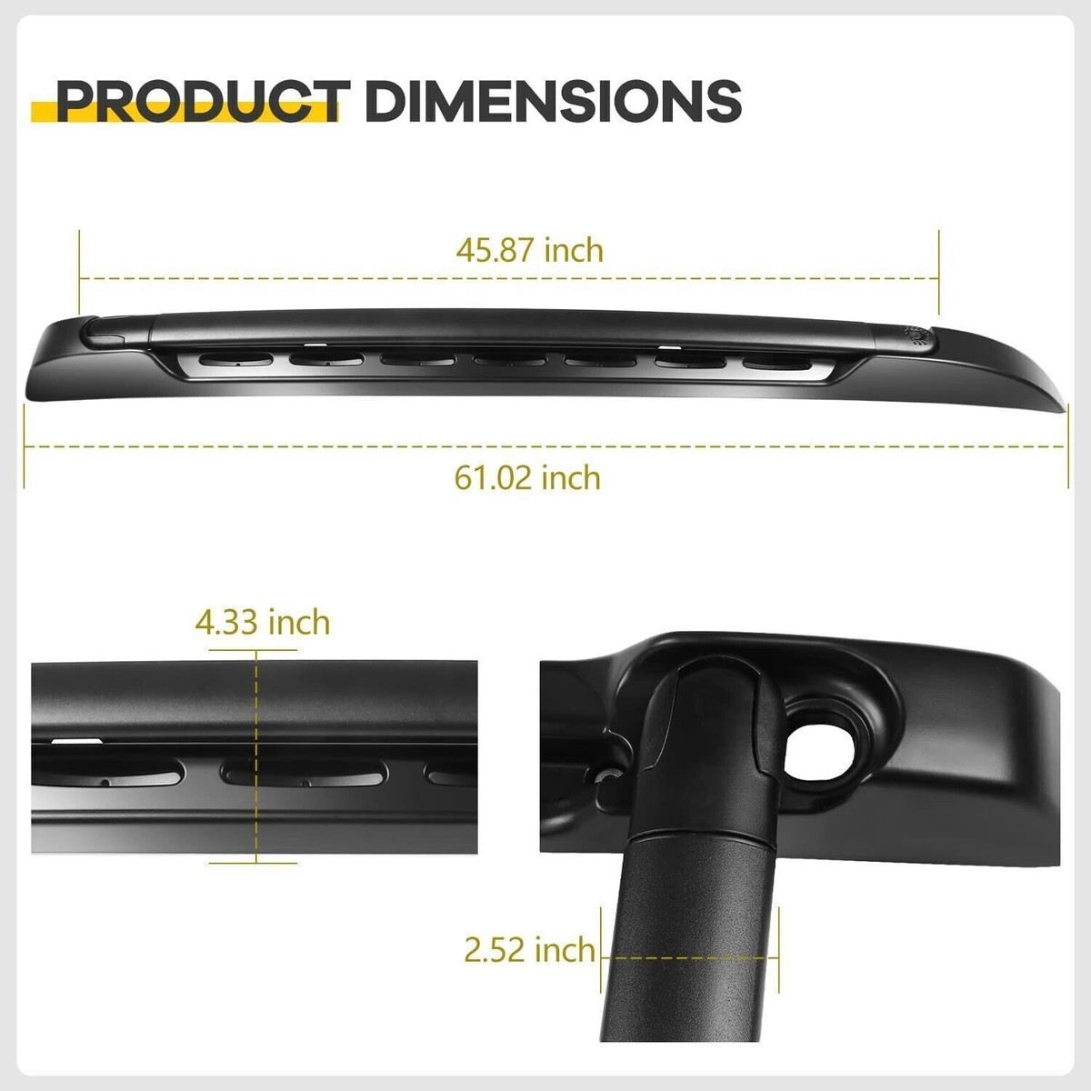 INEEDUP Roof Rack Cross Bars For Toyota Tacoma Double Cab 2005-2021 - 150LB Capacity