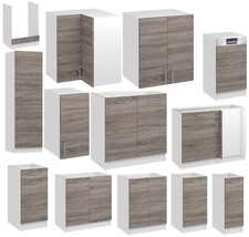 Küchenschrank Küche Hängeschrank Unterschrank Küchenzeile Kühlschrank dunkel son