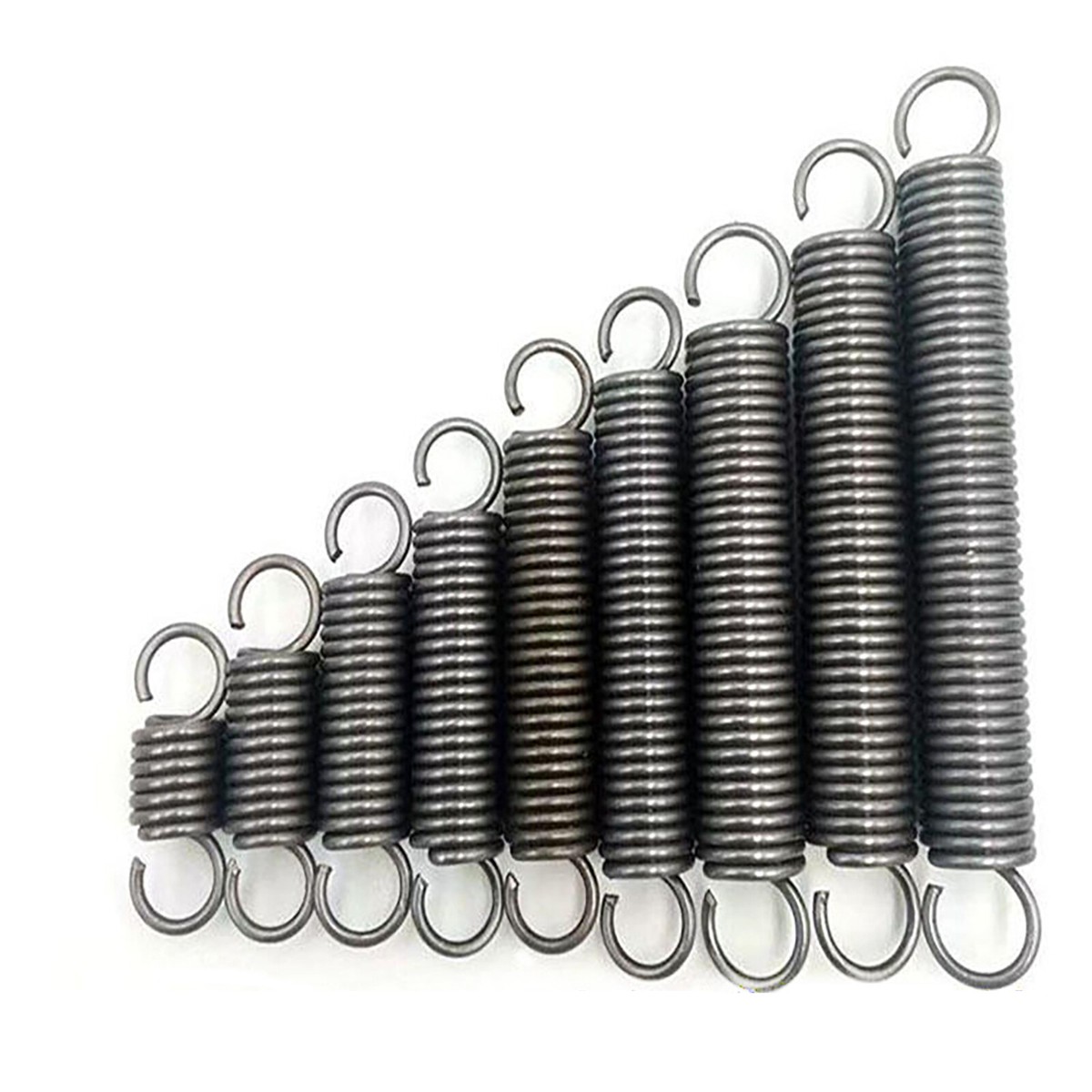 Doppelhaken-Spannfeder 3,5x18x50–500 Mm – 2 Stück Federstahl, Einstellbare Spannung