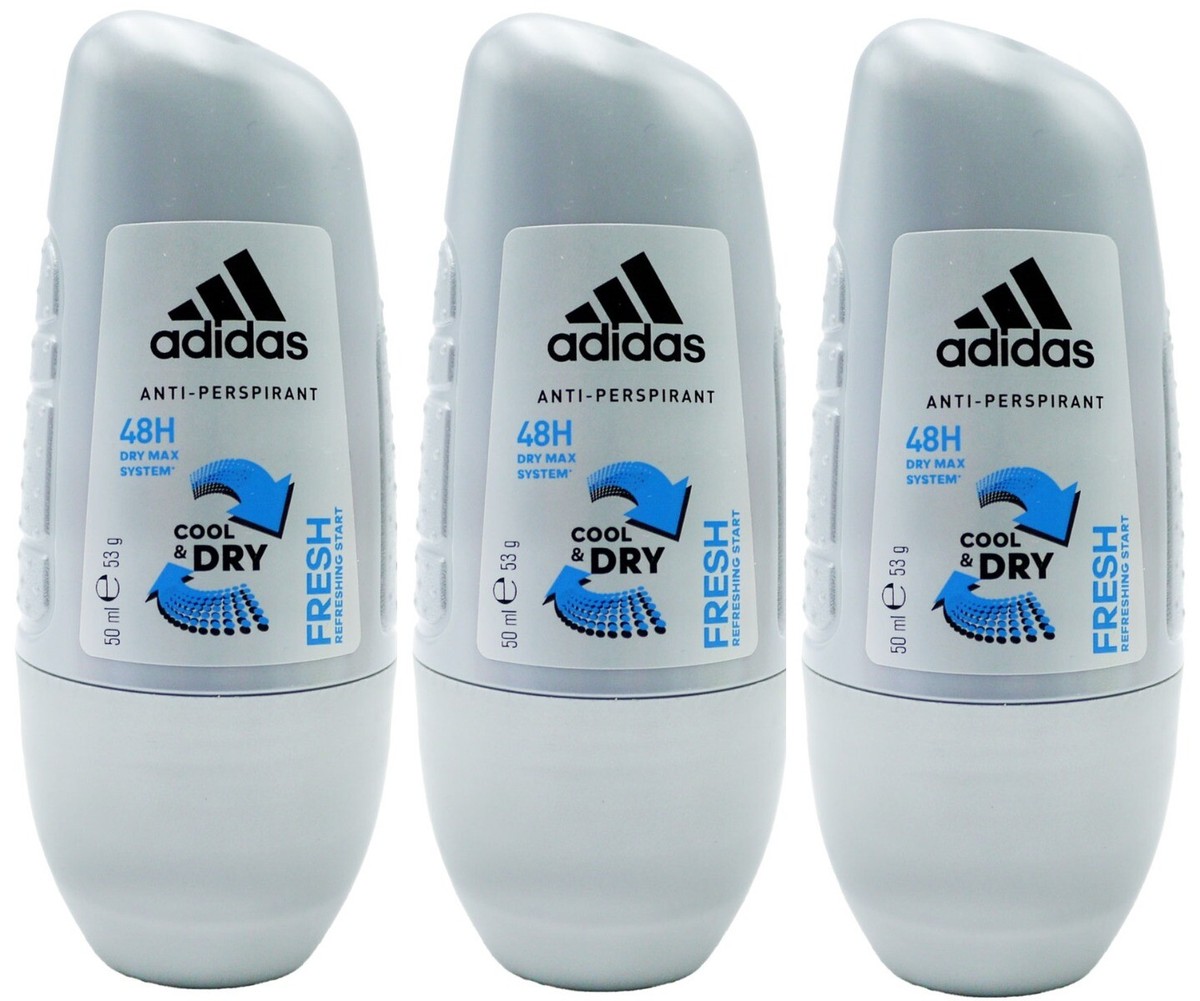 x Adidas 48H Cool Dry Anti-perspirant Roll On 50 ml Fresh Refreshing  Start