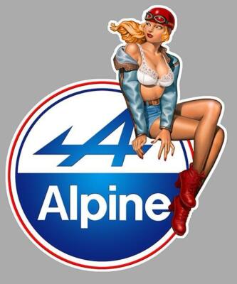 ALPINE right pin up right vinyl sticker laminated