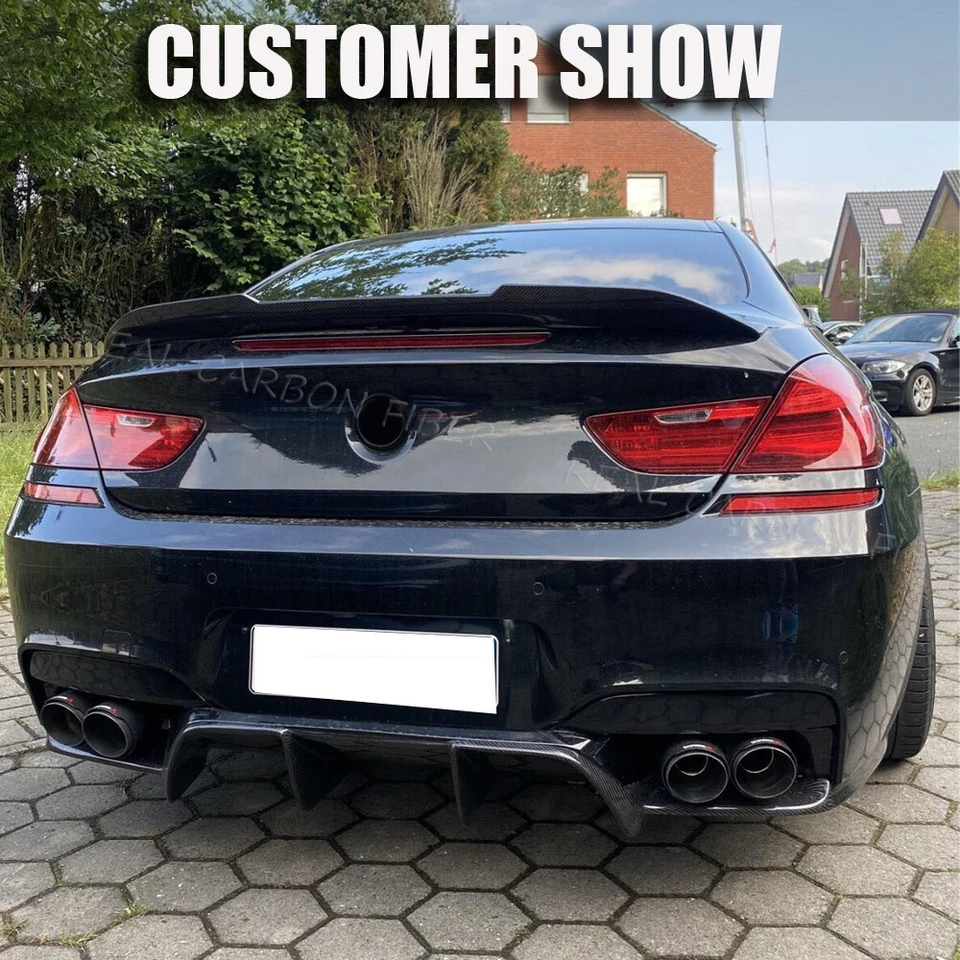 Se adapta a BMW F13 F06 640i 650i M6 12-18 alerón trasero alerón labio de ala trasera carbono real Foto 4 de 4