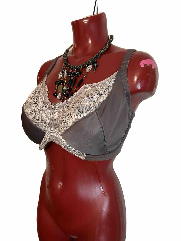 Бюстгальтер LILYETTE 38DD коричневый с кружевной отделкой 0431 Enchantment Cup полное покрытие проводной - Изображение 2 из 4