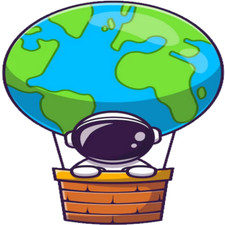 30 Custom Earth Hot Air Balloon Personalized Address Labels