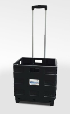GROSSER KLAPPBARER GEPÄCK EINKAUFSWAGEN KISTENKASTEN TROLLEY 40KG KAPAZITÄT FALTBAR