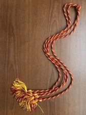 Graduation Honor Cord Red & Gold Double Cord - Spanish Honor Society