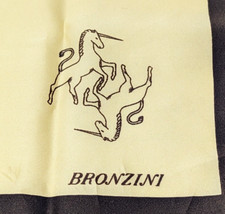 Vintage Bronzini Italy Unicorn Pocket Square Hankie Handkerchief 18"