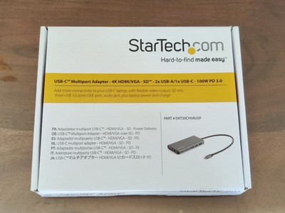 Startech.com USB-C multiport adapter -4k HDMI/VGA -SD-2x USB-A/1xUSB-C-100W PD 3