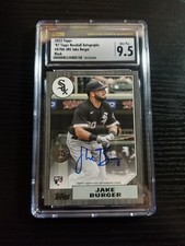 2022 Topps  Jake Burger 1987  Black Rookie Auto /199  White Sox/Rangers CSG 9.5