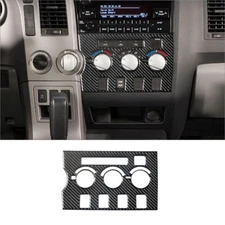 Carbon Fiber Interior Manual Climate Console Cover Trim For Toyota Tundra 07-13