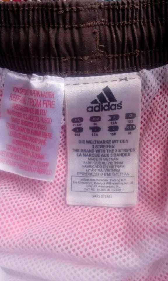 ADIDAS SWIM SHORTS SIZE USA M RED WITH LOGO ORIGINAL - Image 3 of 3